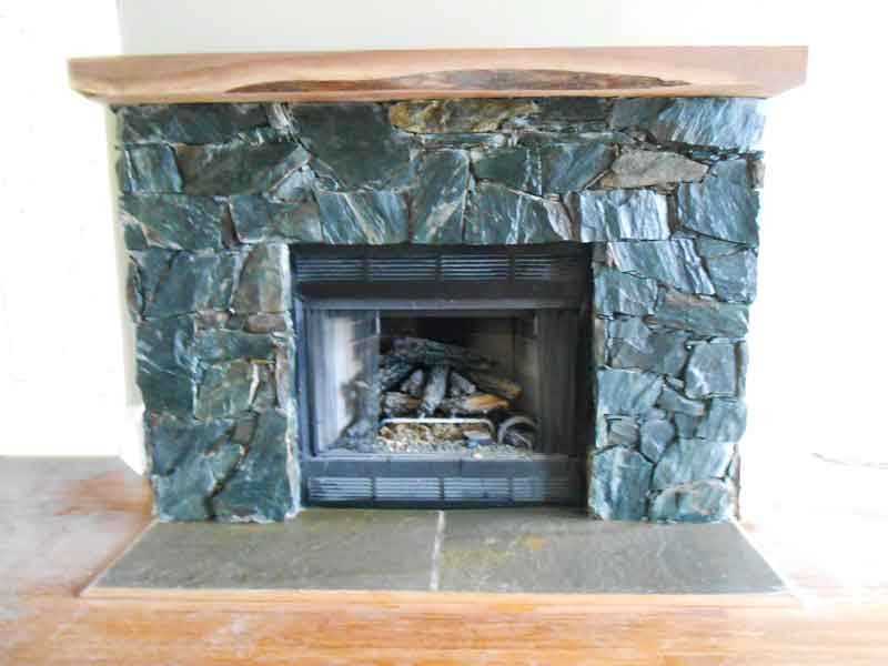 Contemporary Fireplace, Black Rock