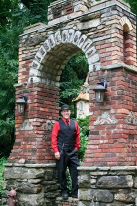 The Rock Pirate at Wamboldtopia, stone and brick entrance arch