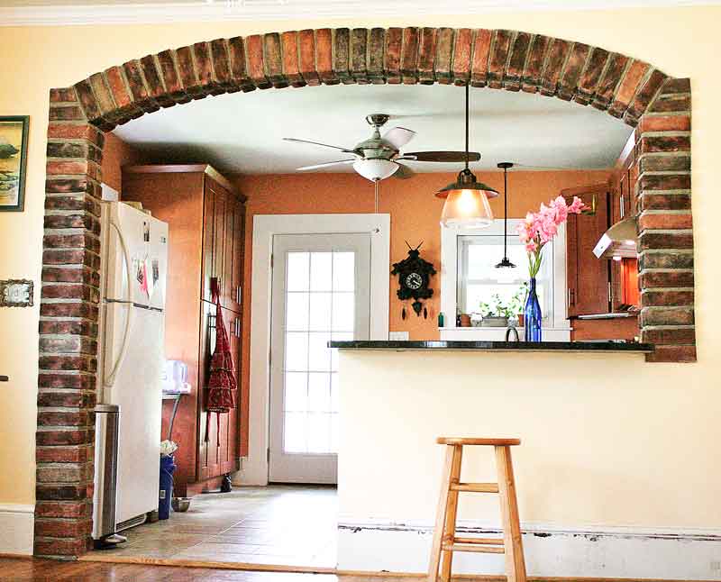 Brick Arch In Kitchen Small House Interior Design